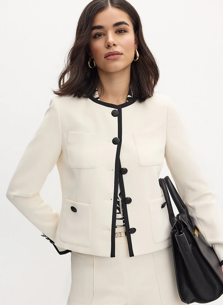 Contrast Trim Jacket