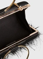 Feather Rectangular Clutch