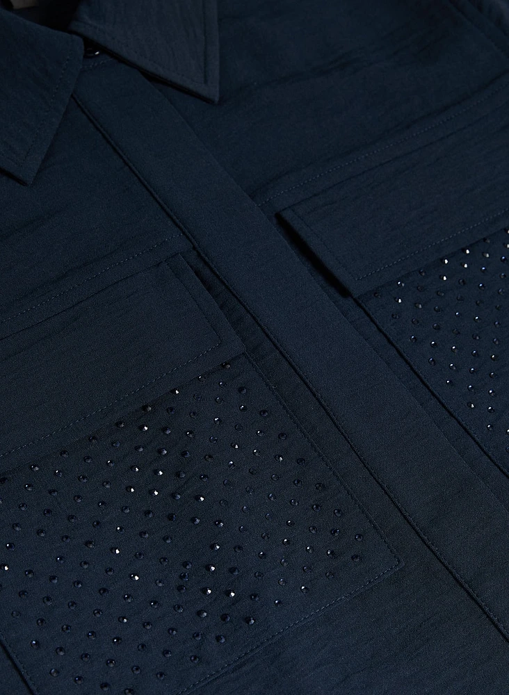Blouse boutonnée utilitaire