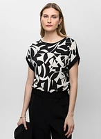 Geometric Print Short Sleeve Top