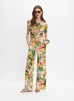 Tropical Wide-Leg Pants