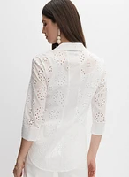 Joseph Ribkoff - Sequined Eyelet Blouse