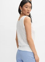 Pull texturé sans manches