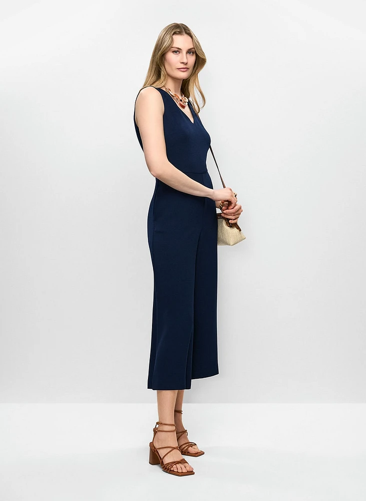 Crepe V-Neck Jumpsuit