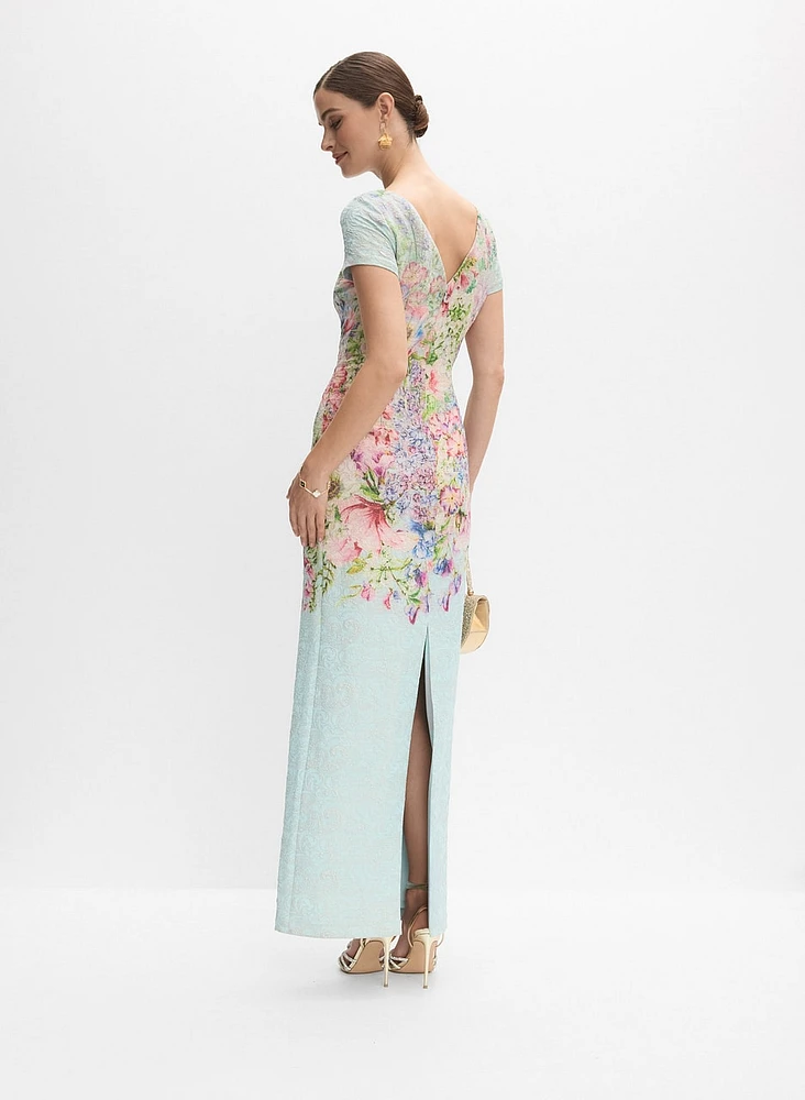 Adrianna Papell - Floral Placement Print Dress