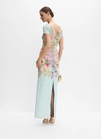 Adrianna Papell - Floral Placement Print Dress