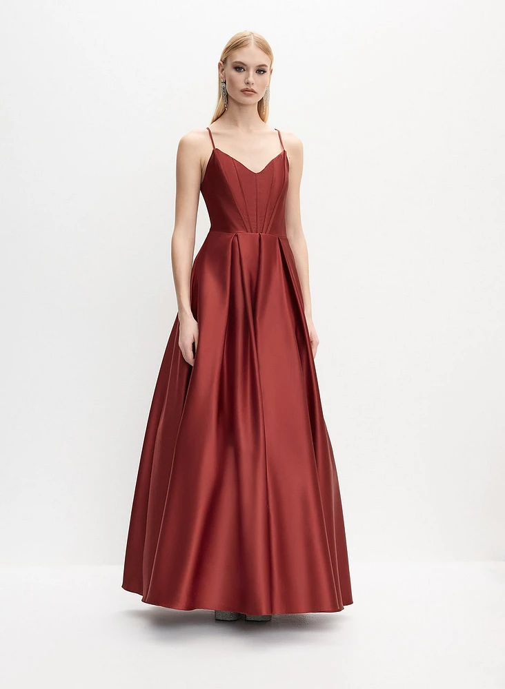 Satin Ballgown Dress