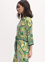 Joseph Ribkoff - Tied-Hem Paisley Print Blouse