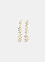 Boucles d'oreilles pendantes à zircons cubiques