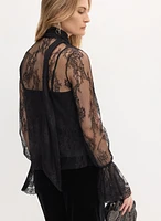 Long Sleeve Lace Blouse