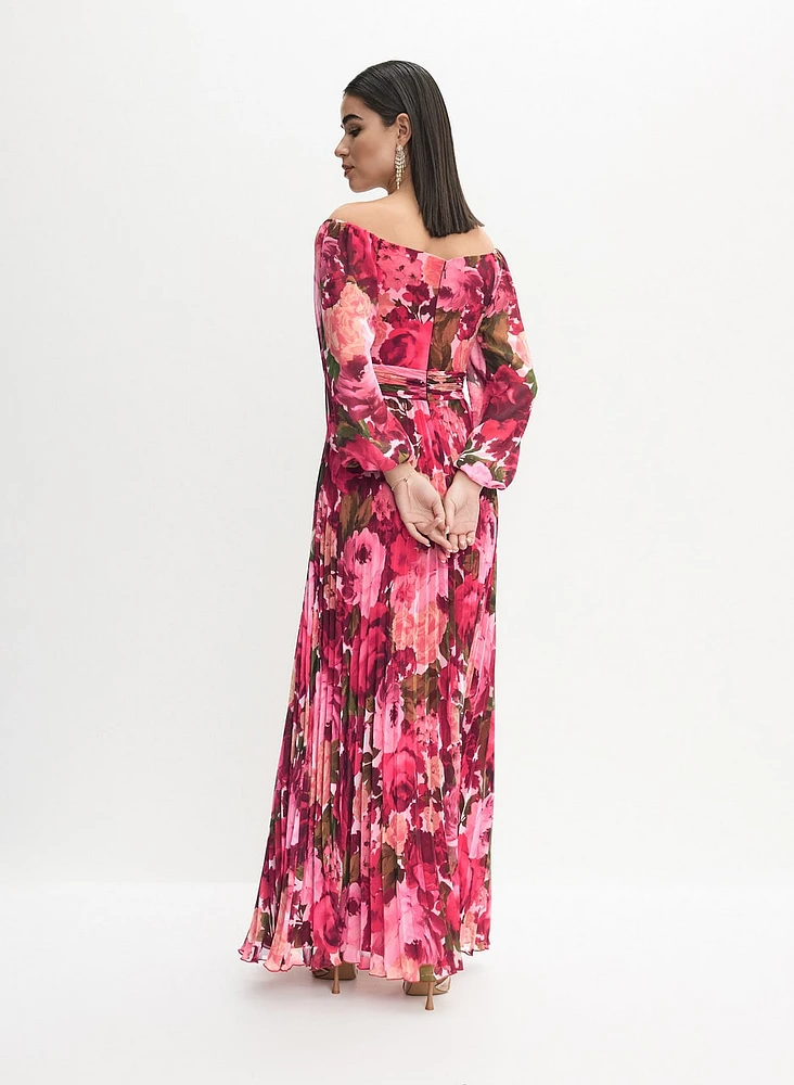 BA Nites - Floral Plissé Dress