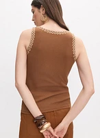Débardeur à broderies