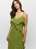 Ruffle Asymmetric Dress