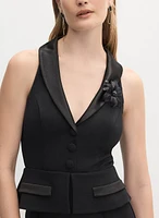 Adrianna Papell - Tuxedo Vest Jumpsuit