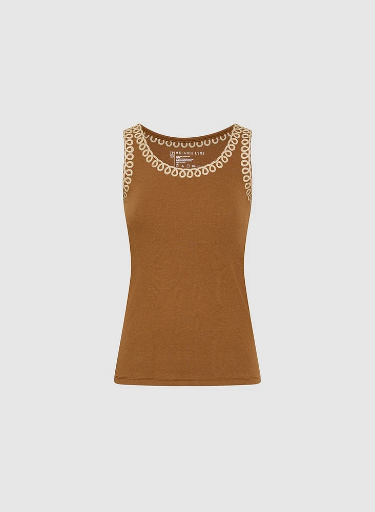 Débardeur à broderies