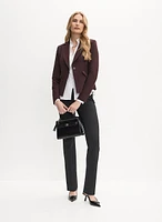 Pinstripe Straight-Leg Pants