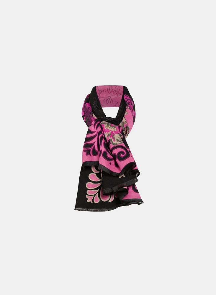 Reversible Floral & Paisley Scarf