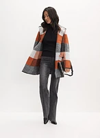 Joseph Ribkoff - Plaid Print Hooded Coatigan