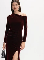 Fitted Velvet Evening Dress