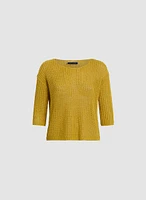 3/4 Sleeve Knit Sweater