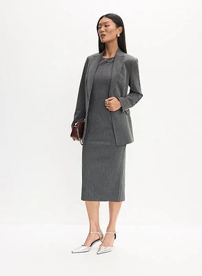 Striped Blazer & Sheath Dress