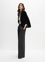 Velvet Jacket & Wide-Leg Pants