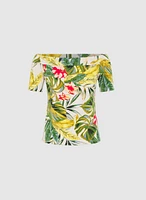 Tropical Off-Shoulder Top