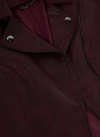 Vex - Snap Detail Faux Suede Jacket