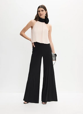 Joseph Ribkoff - Rosette Appliqué Jumpsuit