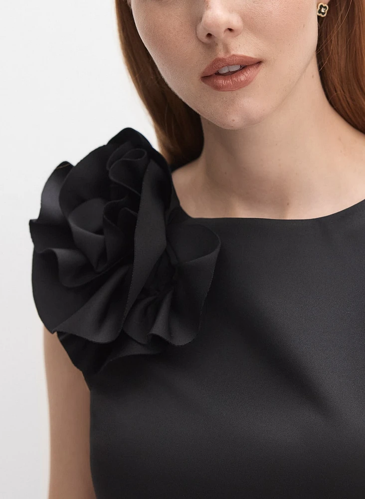 Rosette Embellished Dress