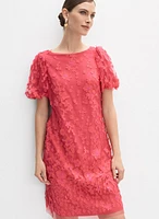 3D Floral Overlay Dress