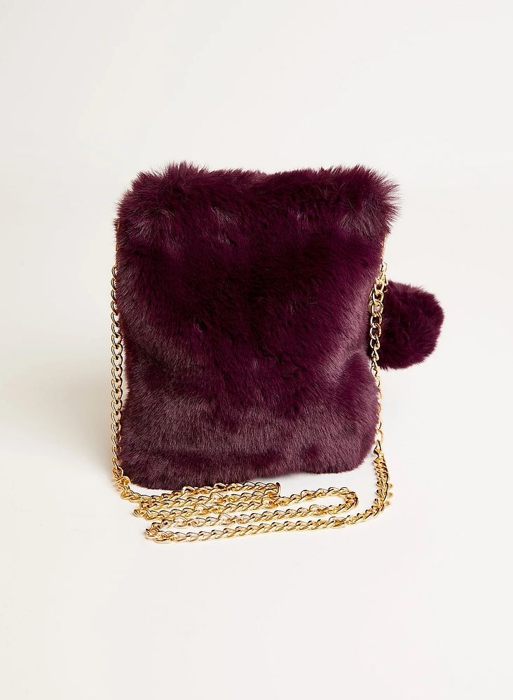 Faux Fur Crossbody Bag