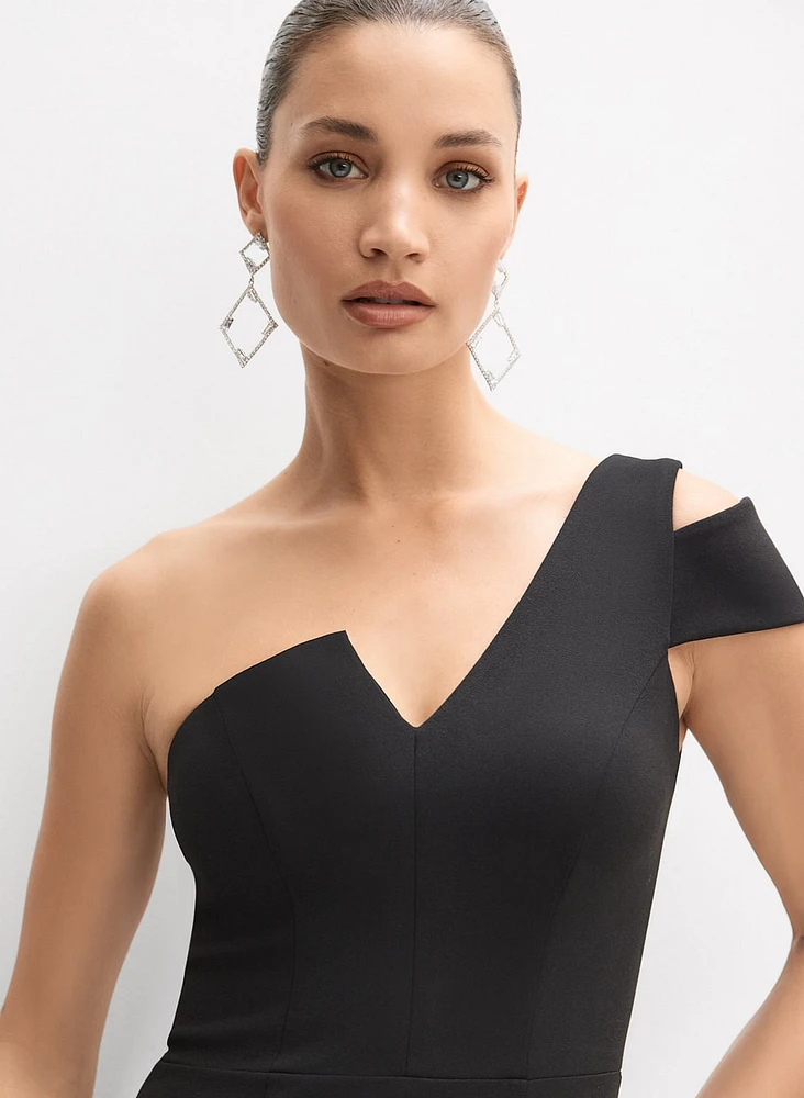 Robe de soirée asymétrique à épaule unique