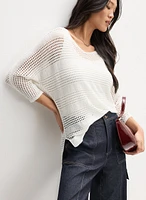 Joseph Ribkoff - Perforated Knit Pullover