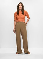 Lettuce Trim Pullover & Wide Leg Pants