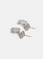 Tiered Cubic Zirconia Clover Earrings