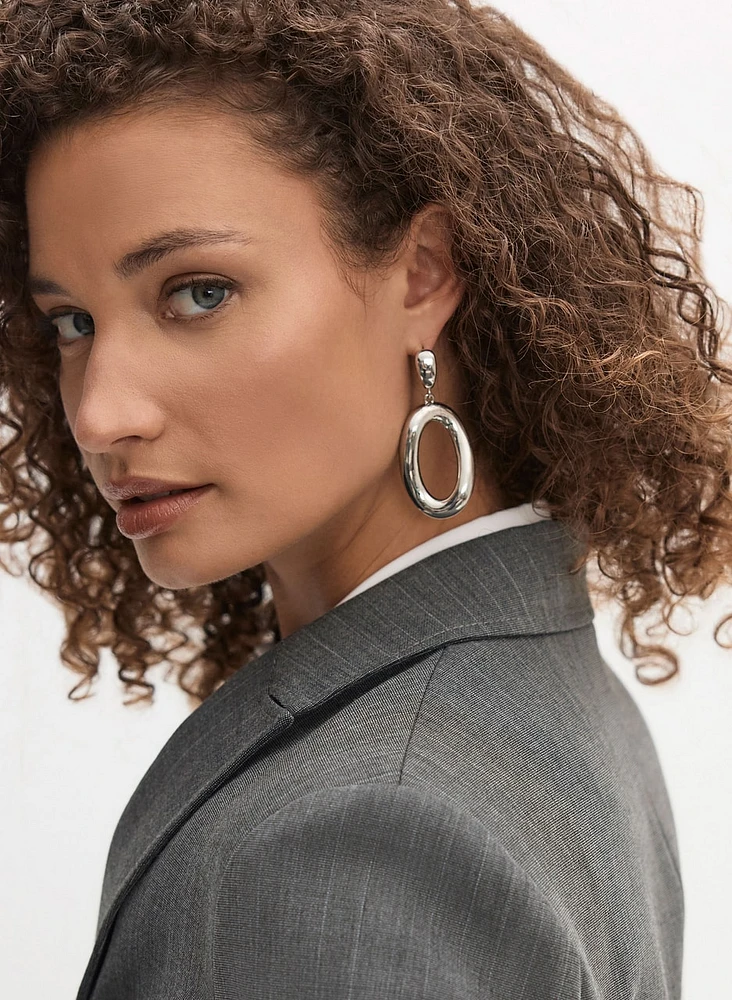 Oval Drop Earrings