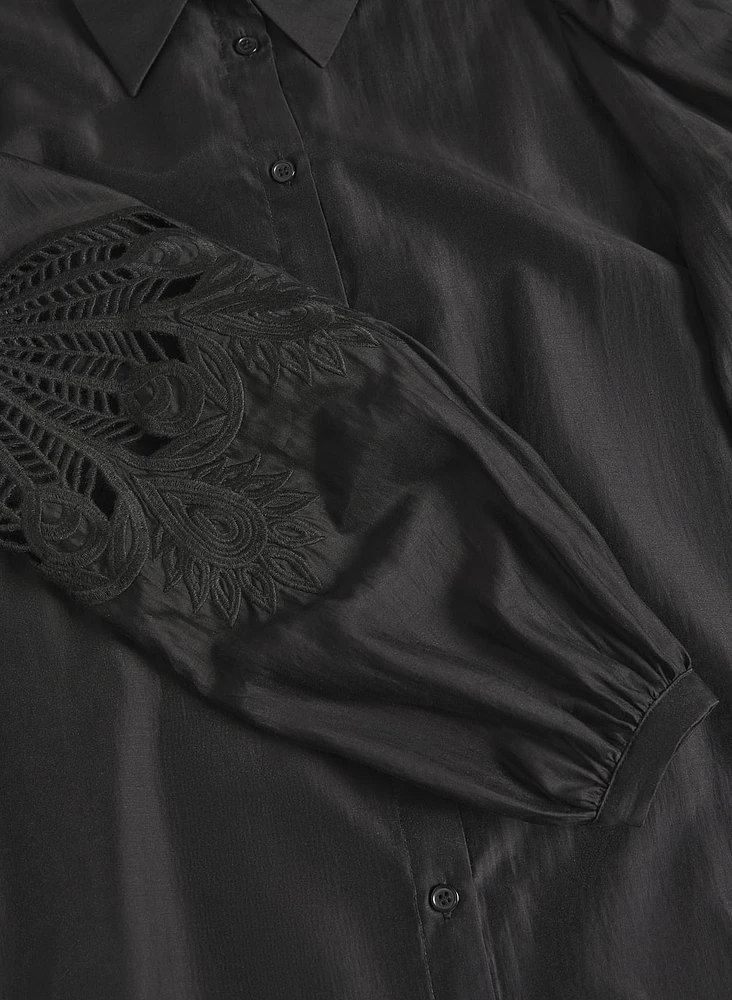 Lace Cotton Voile Blouse