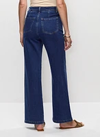 Dart Waist Wide Leg Jeans