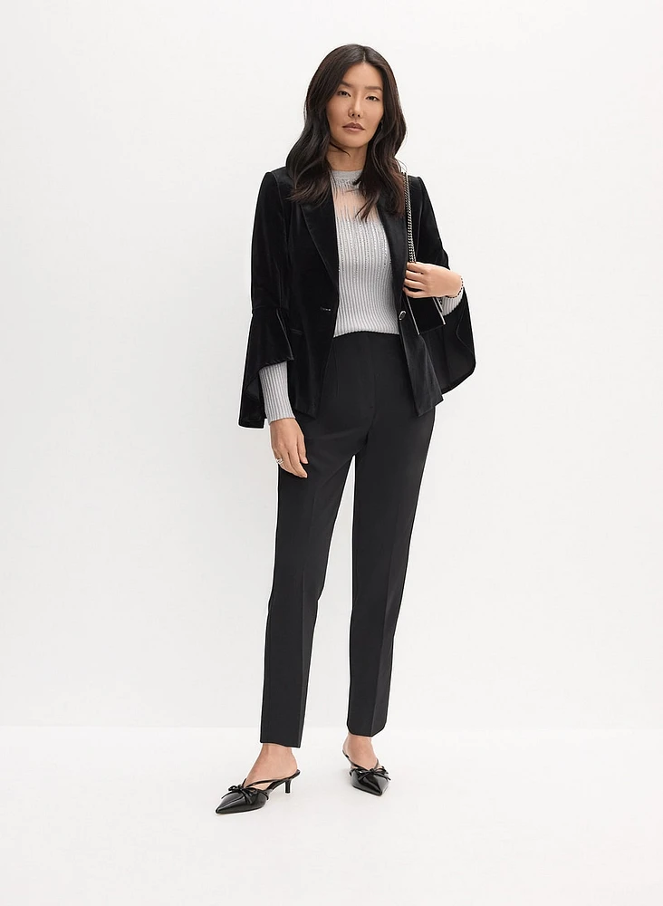 Juliette Dart Waist Straight-Leg Pants