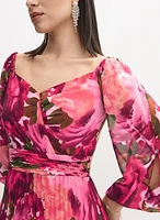 BA Nites - Floral Plissé Dress