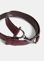 Clip Buckle Vegan Leather Belt