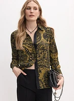 Blouse boutonnée à motif paisley