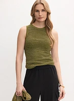 Camisole en tricot métallisé