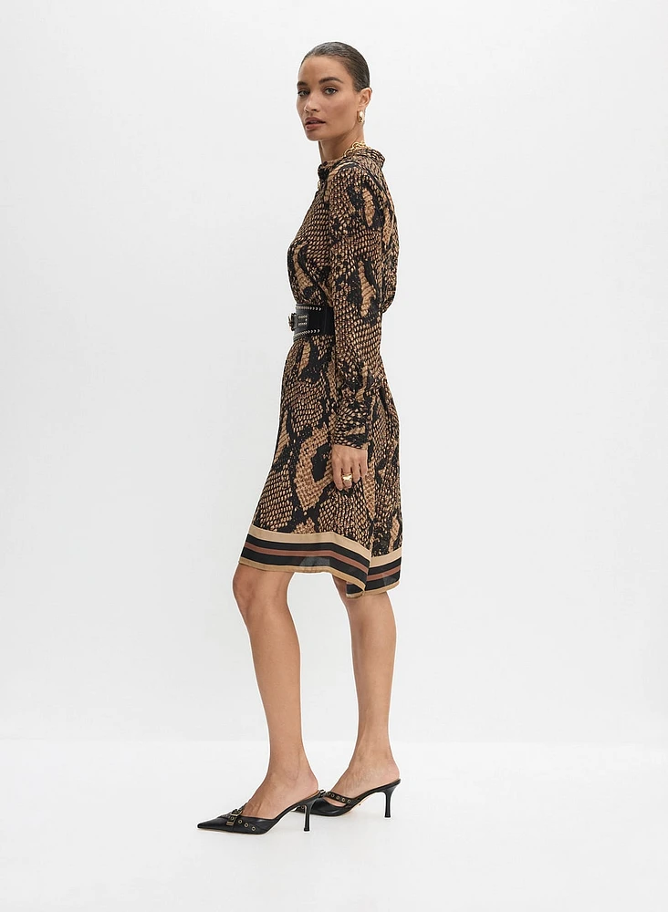 Snakeskin Print Dress