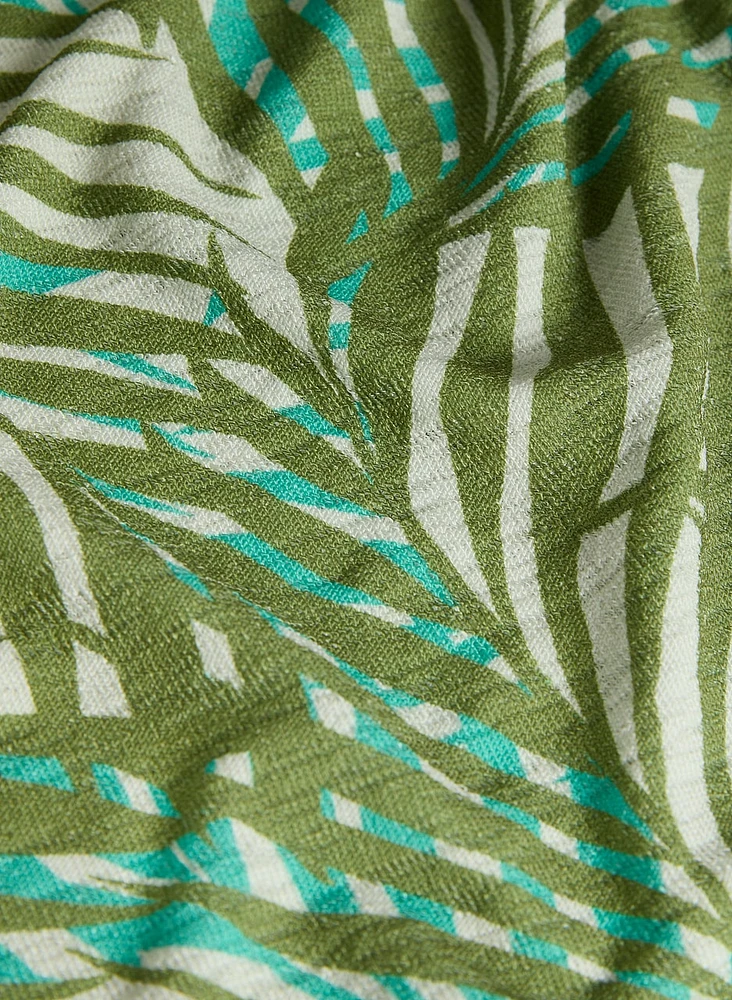 Blouse à motif de palmiers