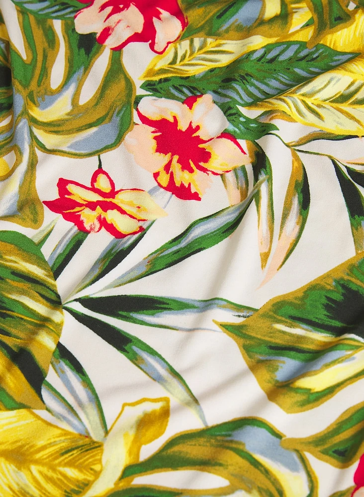Tropical Off-Shoulder Top