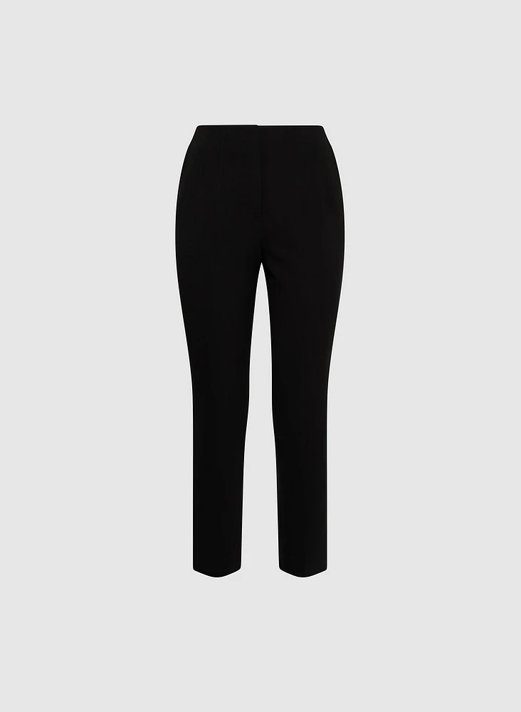 Juliette Dart Waist Straight-Leg Pants