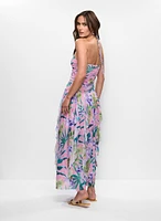 Strapless Mesh Maxi Dress