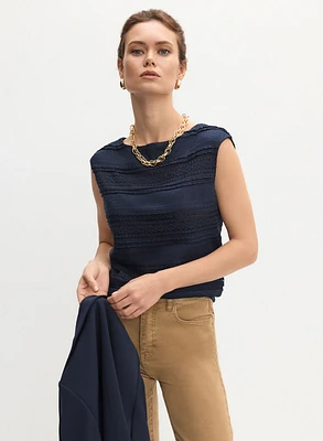 Haut à manches capes en dentelle